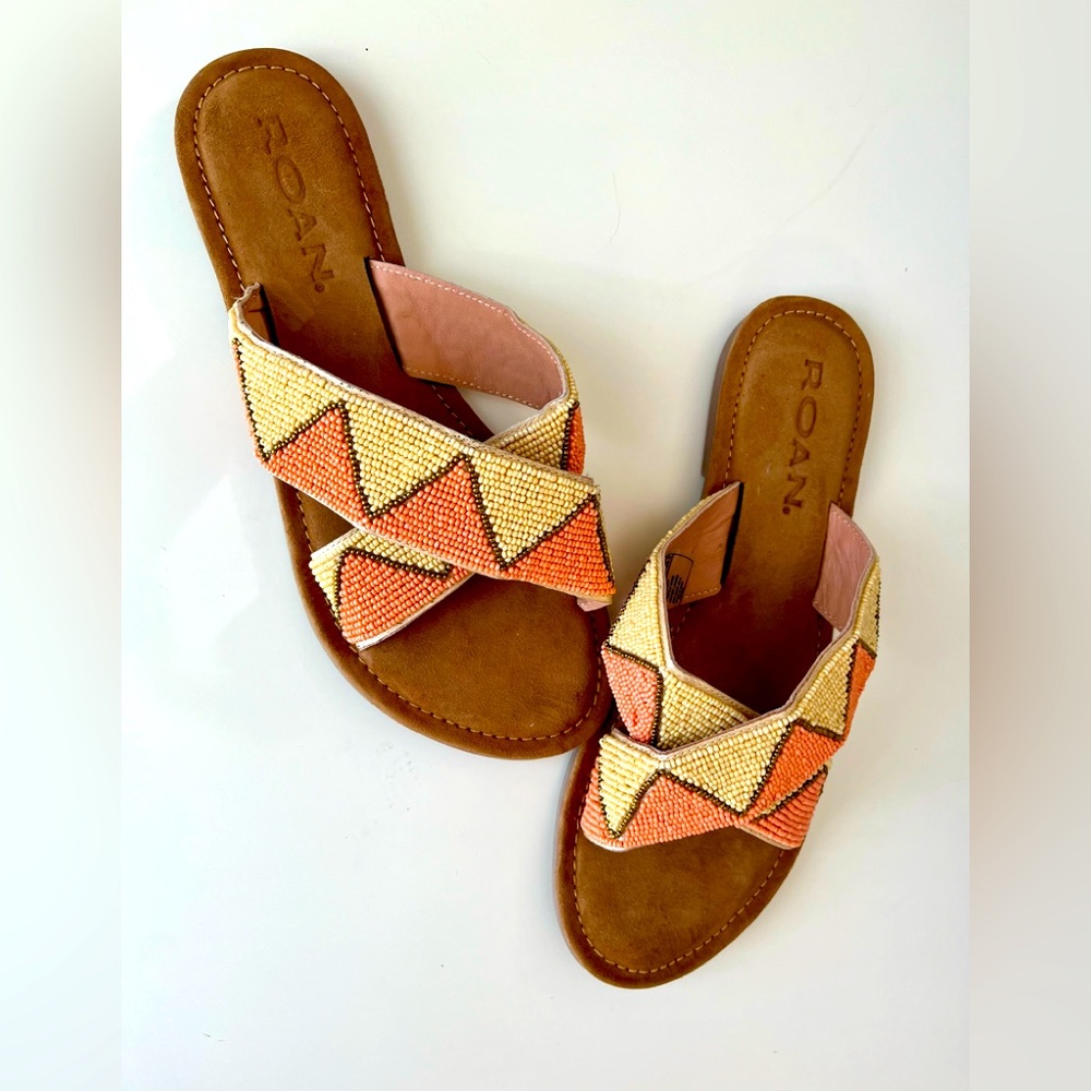 Roan. by Bed Stu Bahama Bead Sandals• Sz 9.5